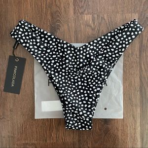 NWT PINKCOLADA Maldives Bikini Bottom Black Tochki